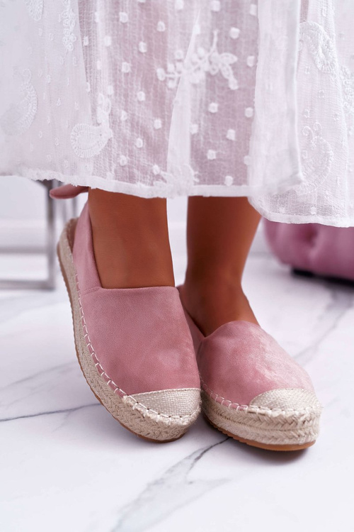Różowe Espadryle Damskie Tenisówki Moriente