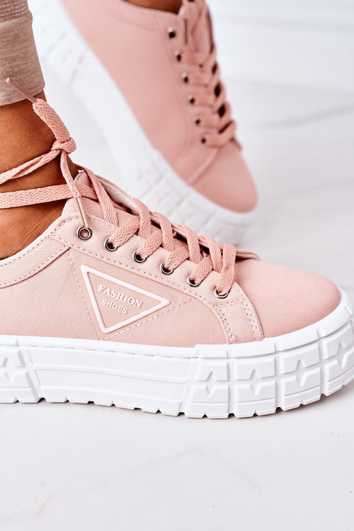 Damskie Tenisówki Na Platformie Różowe Big City Life