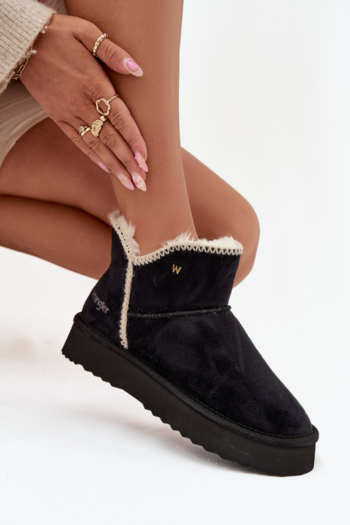 Śniegowce Damskie Na Platformie Wrangler 20253093.25Y Czarne