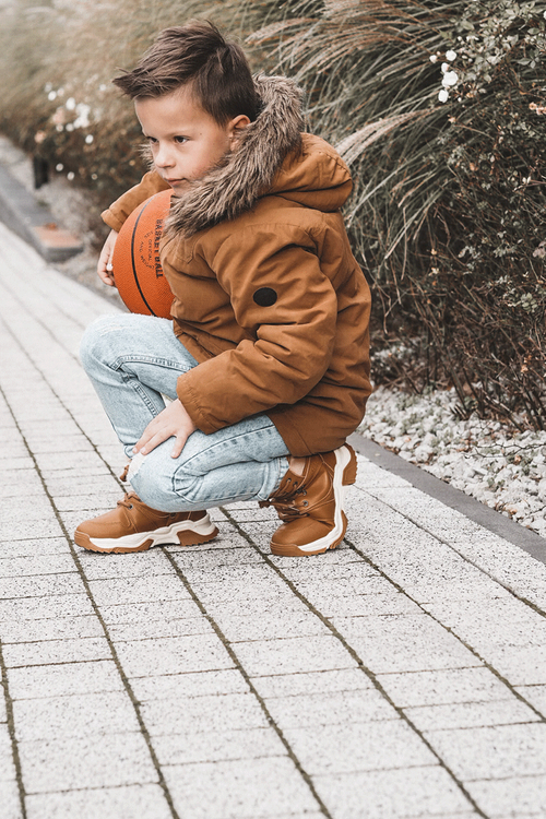 Dziecięce Botki Trapery Ocieplane Na Suwak Camel Marvin