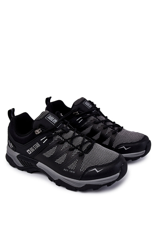 Męskie Buty Sportowe Trapery Memory Foam Big Star KK174105 Czarne