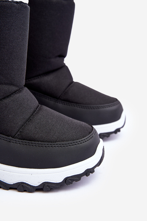 Śniegowce Ocieplane Na Rzep Dziecięce Czarne Big Star MM374119