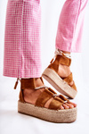 Espadryle Damskie Na Platformie Camel India