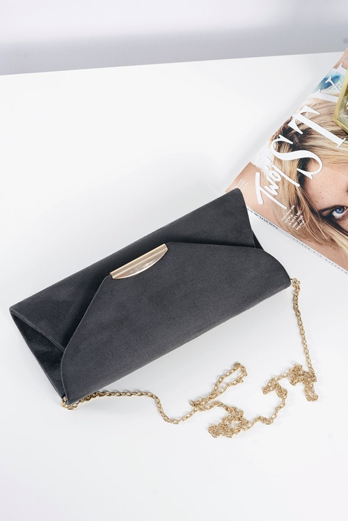 Damska Szara Zamszowa Kopertówka