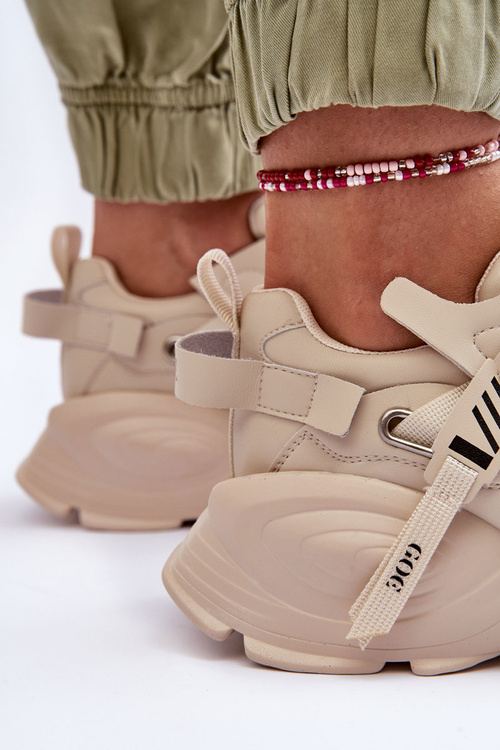 Buty Sportowe Sneakersy GOE MM2N4015 Beżowe