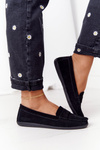 Damskie Zamszowe Mokasyny Big Star HH274662 Czarne