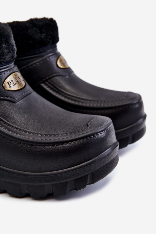 Męskie Ocieplane Piankowe Kalosze Czarne Tanyo