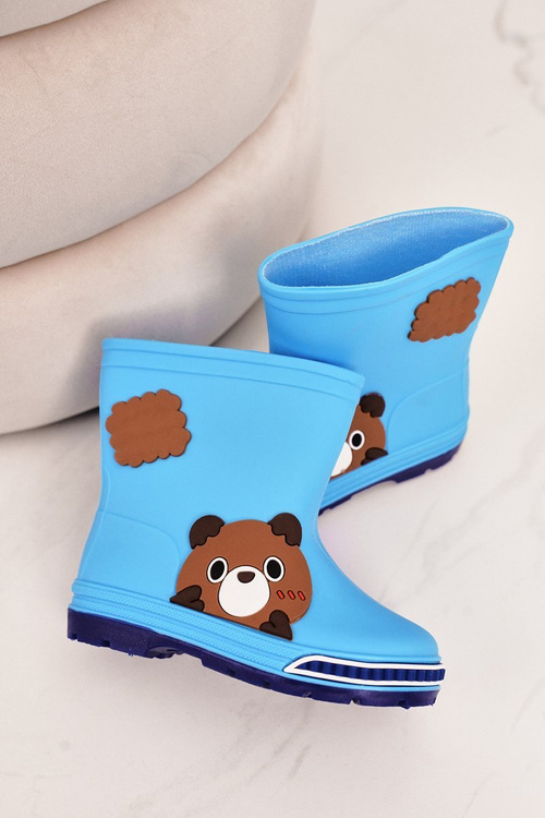 Dziecięce Kalosze Z Misiem Jasnoniebieskie