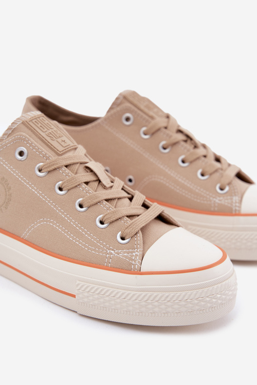 Trampki Męskie Na Platformie Big Star RR174323 Beżowe