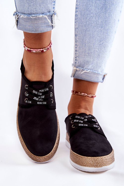 Damskie Niskie Trampki Memory Foam System Big Star KK276004 Czarne