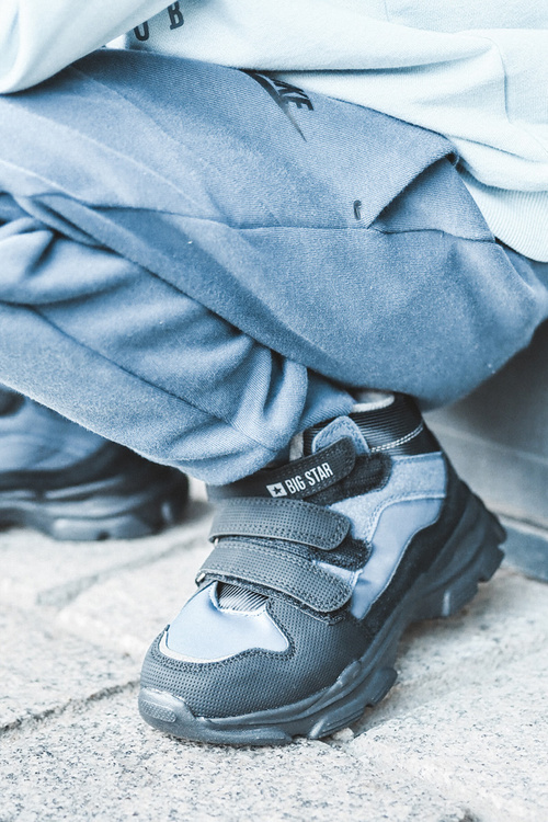 Dziecięce Śniegowce Trapery Ocieplane Granatowe Big Star MM374172