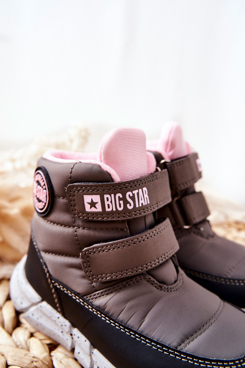 Dziecięce Śniegowce Memory Foam Big Star II374071 Szare