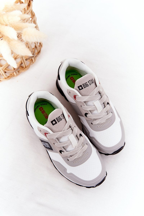 Dziecięce Sportowe Buty Memory Foam Big Star HH374168 Białe