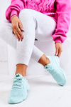 Sportowe Buty Sneakersy Materiałowe Miętowe Nolene