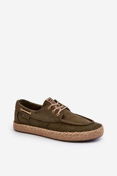 Espadryle Męskie Sznurowane Big Star NN174055 Khaki