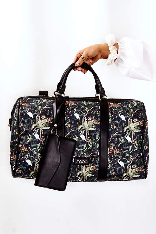 Duża Torba Podróżna NOBO M3150-CM13 Zwierzęta Granatowa