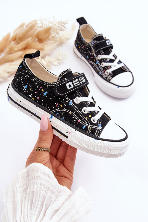 Dziecięce Trampki Na Rzep Big Star LL374063 Czarne