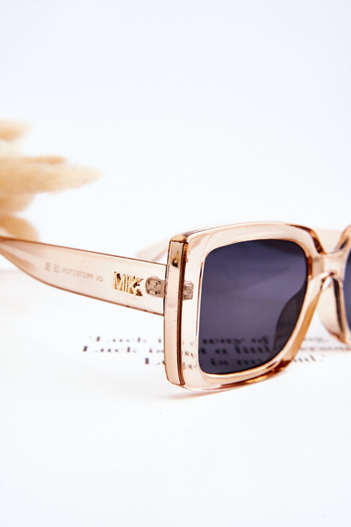 Okulary Przeciwsłoneczne Z Ozdobą M2366 Pomarańczowe