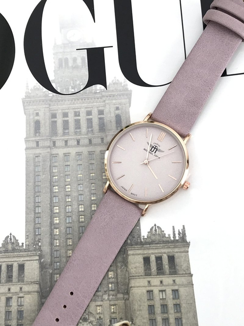 Damski Zegarek Michael John Florence 40mm Różowy Pasek