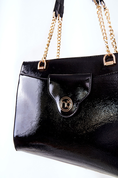 Lakierowana Torebka Na Ramię NOBO L1750 Czarna