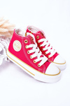 Dziecięce Wysokie Trampki Z Suwakiem BIG STAR HH374137 Różowe