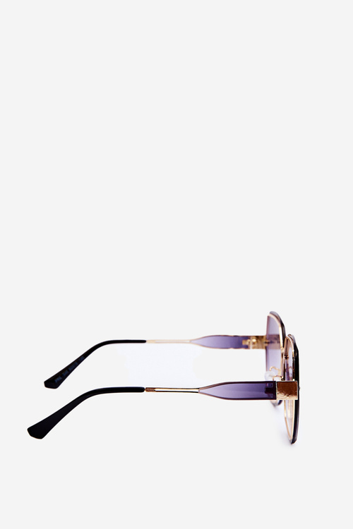 Okulary Przeciwsłoneczne Damskie Z Cieniowanymi Szkiełkami UV400 Czarno-Złote