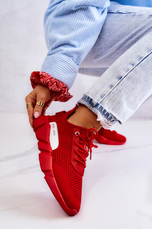 Damskie Buty Sportowe Memory Foam Big Star JJ274270 Czerwone