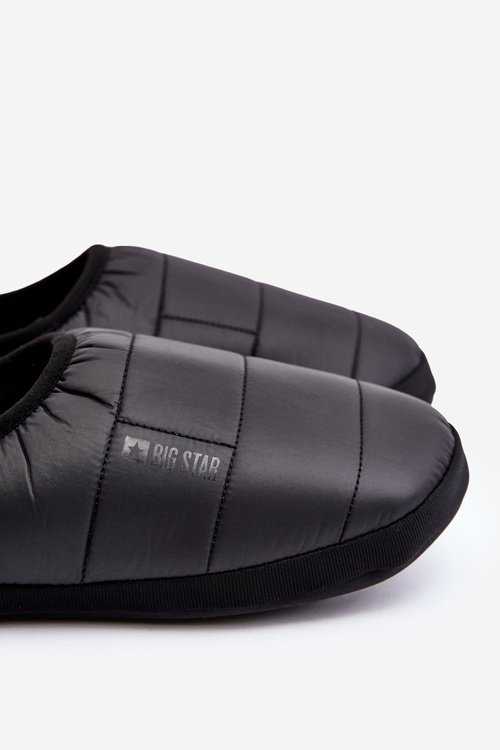 Męskie Wsuwane Ocieplane Kapcie Czarne Big Star KK174363