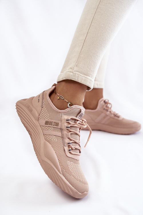 Damskie Sneakersy Memory Foam System Big Star KK274348 Różowe