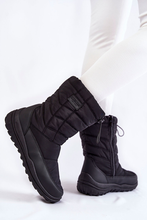 Damskie Wysokie Ocieplane Śniegowce Big Star KK274599 Czarne