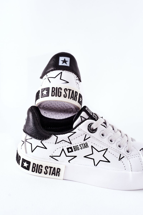 Dziecięce Skórzane Tenisówki BIG STAR II374001 Białe