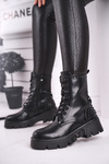 Botki Damskie Na Platformie Grunge Czarne Angels Rock