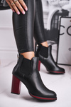 Botki Damskie Na Obcasie Sergio Leone Czarne BT538