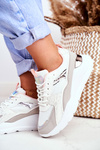 Sportowe Damskie Buty Sneakersy Białe Martina