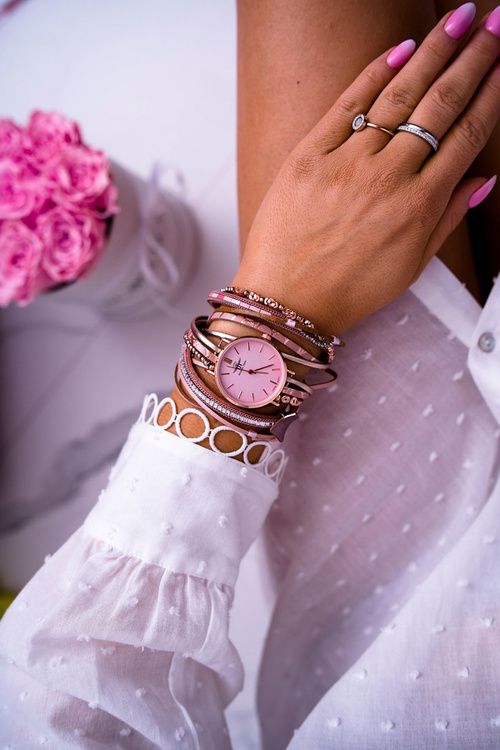 Damski Zegarek Michael John Owijany Różowy Lanell