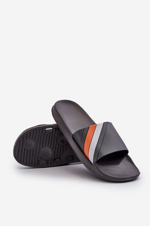 Klasyczne Lekkie Klapki Męskie Szare Bemostom