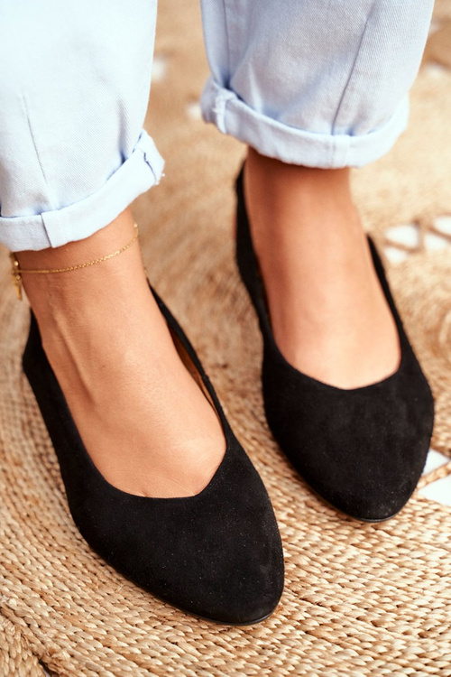 Baleriny Na Obcasie Maciejka Czarne 04482-01