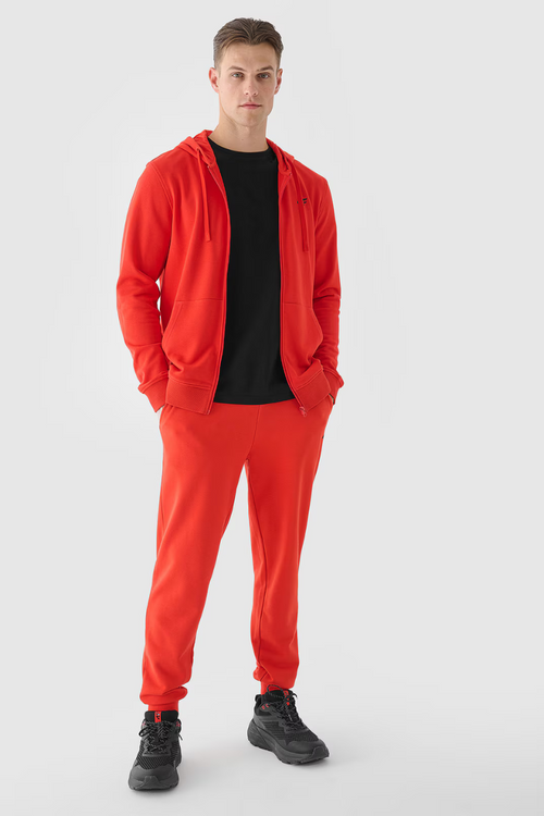 Męskie Spodnie Dresowe Joggery 4FWMM00TTROM0942-60S Czerwone