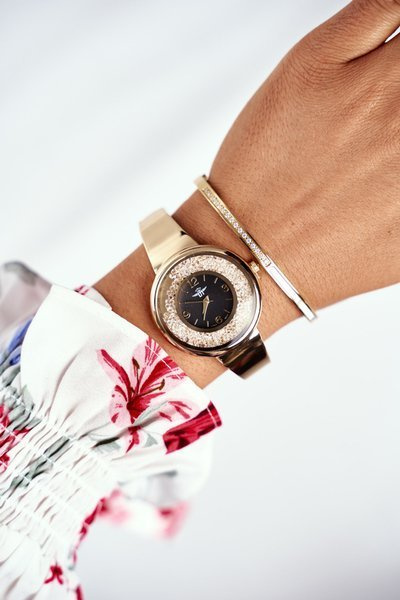 Damski Zegarek Michael John Złoto Czarny Turana