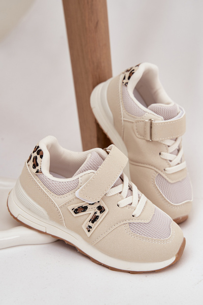 Buty Sportowe Sneakersy Dziecięce Na Rzep Beżowe Galisse