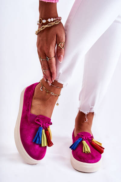 Damskie Tenisówki Trampki Slip-On Fuksja Venira