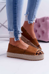 Espadryle Damskie Camel Platforma Ringer