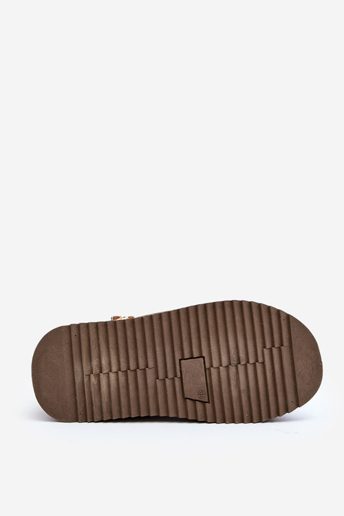 Śniegowce Na Platformie Ze Wzorem Ciemnozielone Udra