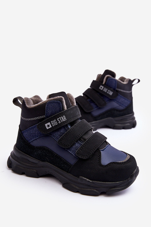 Dziecięce Śniegowce Trapery Ocieplane Granatowe Big Star MM374172