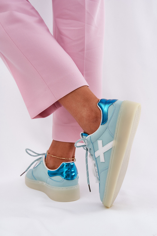 Niskie Buty Sportowe Damskie W Panterkę Miętowe Zelevelis