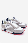 Męskie Buty Sportowe Memory Foam System Big Star LL174160 Biało-Szare