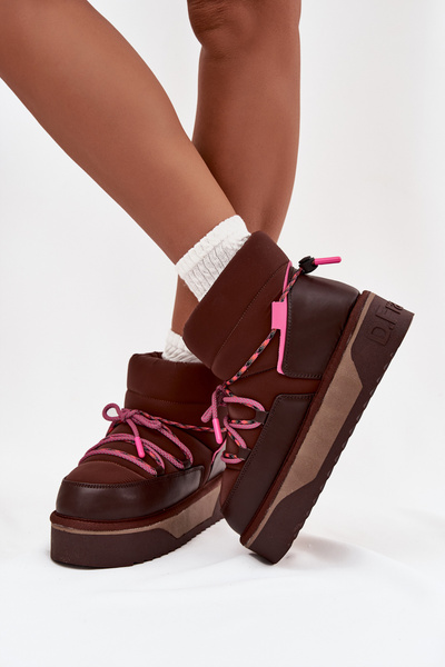 Śniegowce Na Platformie D.Franklin DFSH371015 Czekoladowe