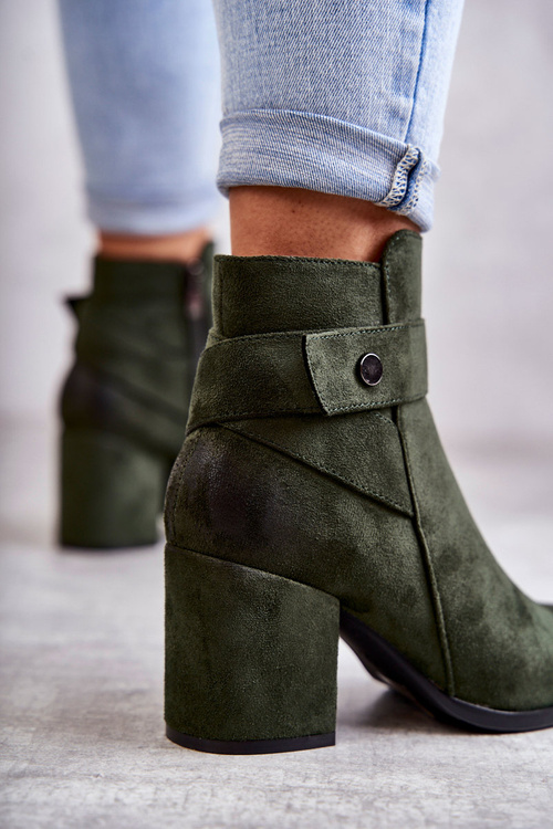 Damskie Zamszowe Botki La.Fi 260041BGR-SU Zielone