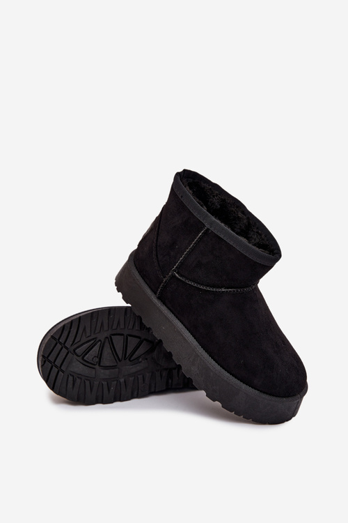 Śniegowce Dziecięce Ocieplane Futerkiem Big Star SS374018 Czarne