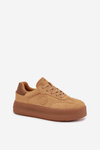 Sneakersy Damskie Na Platformie Big Star SS274762 Camel